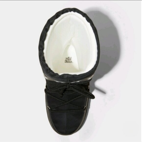 Women's Buffy Winter Boots - Wild Fable Black 10 - Picture 2 of 14